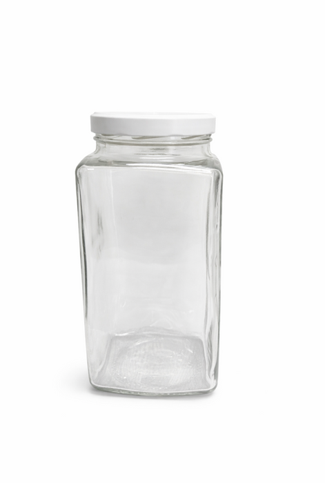 Evolution Glass Jar 3100ml (3.1L) with White Lid