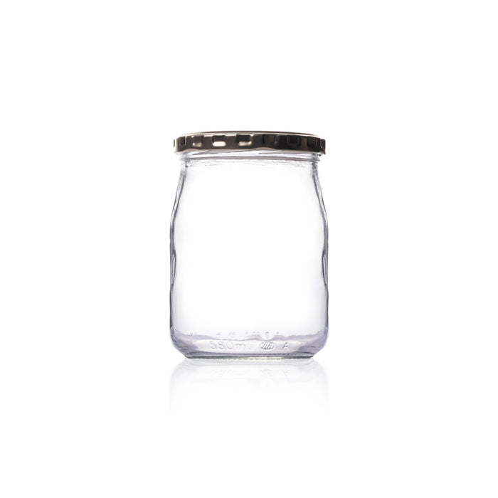 Vaso Orto Glass Jar 580ml with Gold Lid