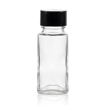 Load image into Gallery viewer, Spezie Quadro Glass Jar 100ml with Black lid
