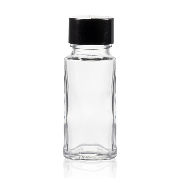 Spezie Quadro Glass Jar 100ml with Black lid