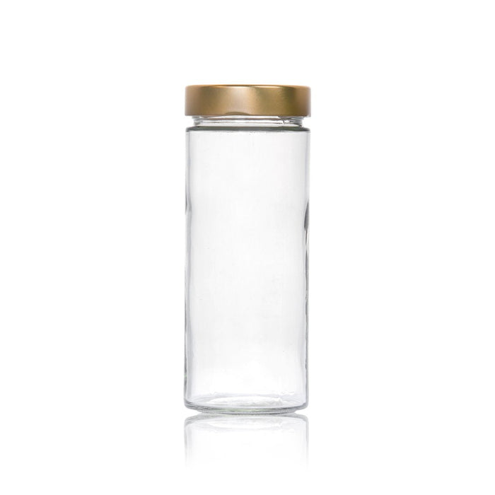 Vaso Ergo Glass Jar 580ml with Gold lid