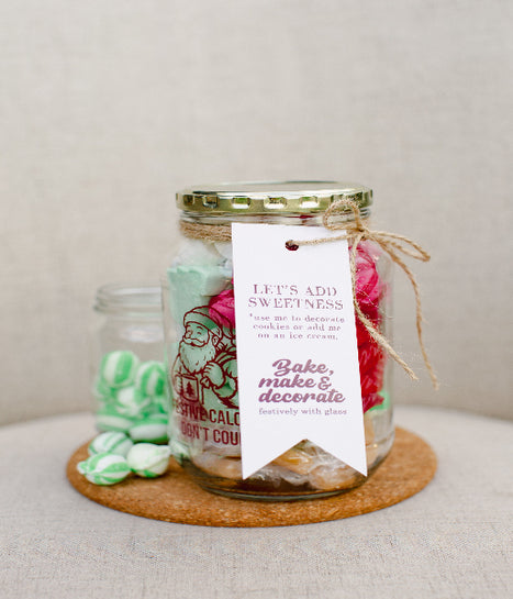 Consol Glass Festive Santa Jar 1000ml (1L) with lid