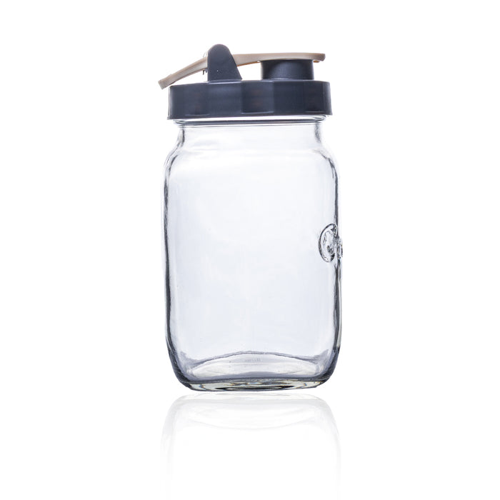 Consol Glass preserve Jar with Sand Flip Top Lid 1L