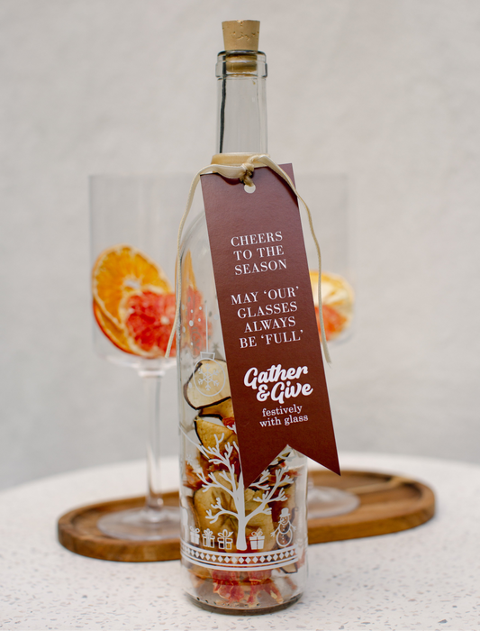 Festive Theme Wine Bottle 30CM 750ml With Cork