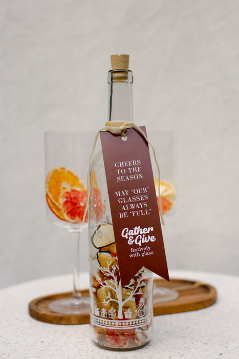Festive Theme Wine Bottle 30CM 750ml With Cork