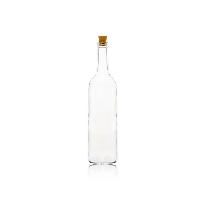 Consol Glass Feather Wine Bottle FL 750ml with RL8 Cork Lid