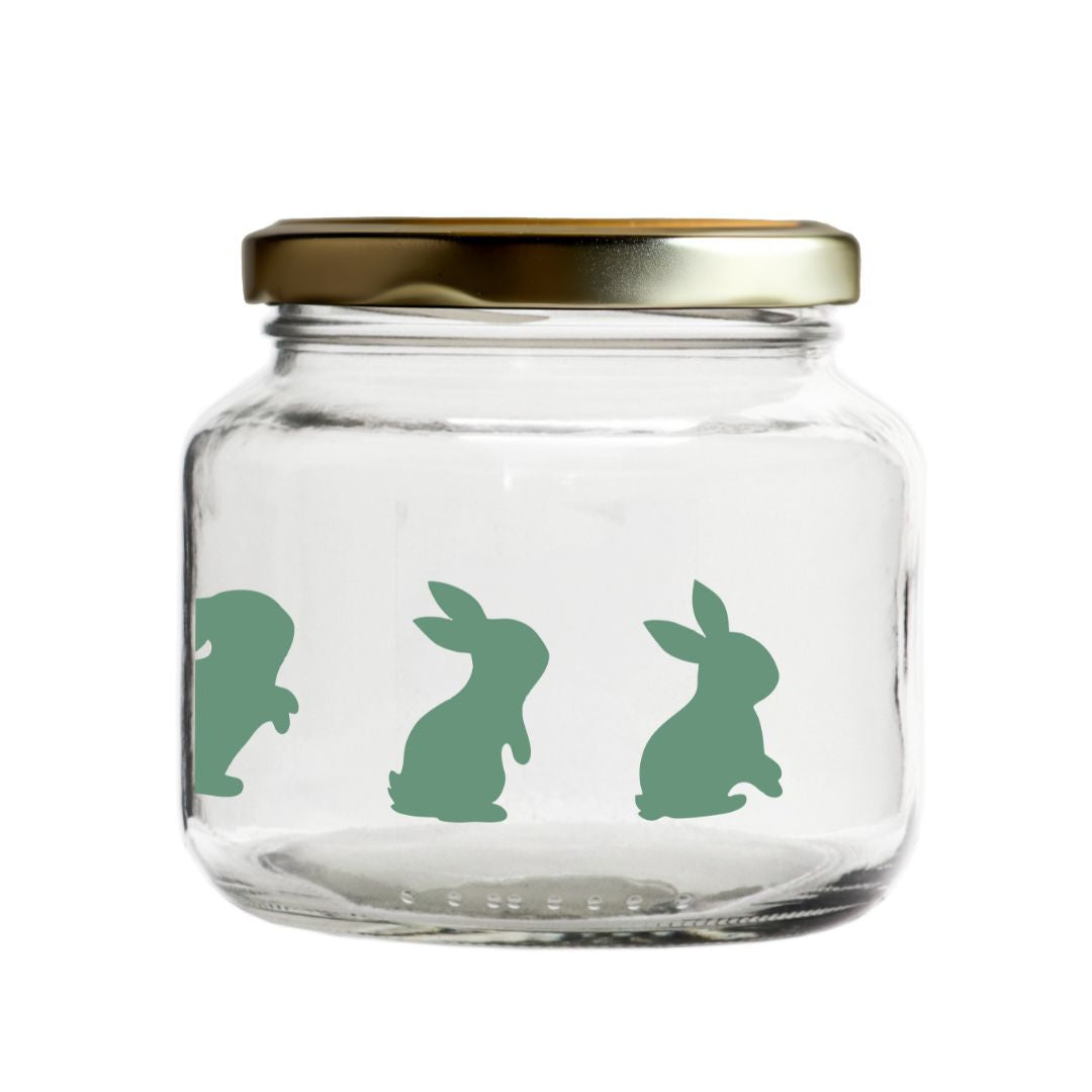 Consol Glass Bunny Catering Jar Sage 500ml — The Consol Shop Woodmead