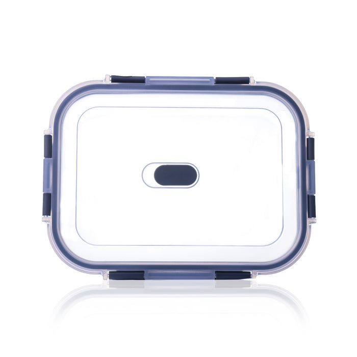 Consol Glass Madrid Rectangular Storage Container 1500ml (1,5L) with Clip On Vent Lid