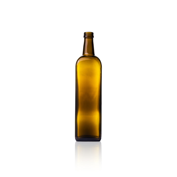 Consol Glass Olive Oil Bottle 1000ml (1L) Antique with Black Lid