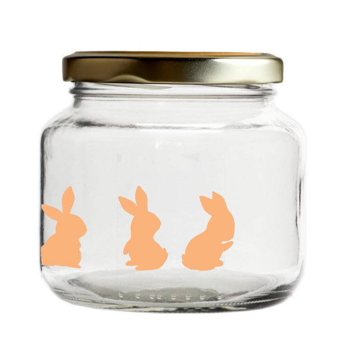 Consol Glass Bunny Catering Jar Peach 500ml
