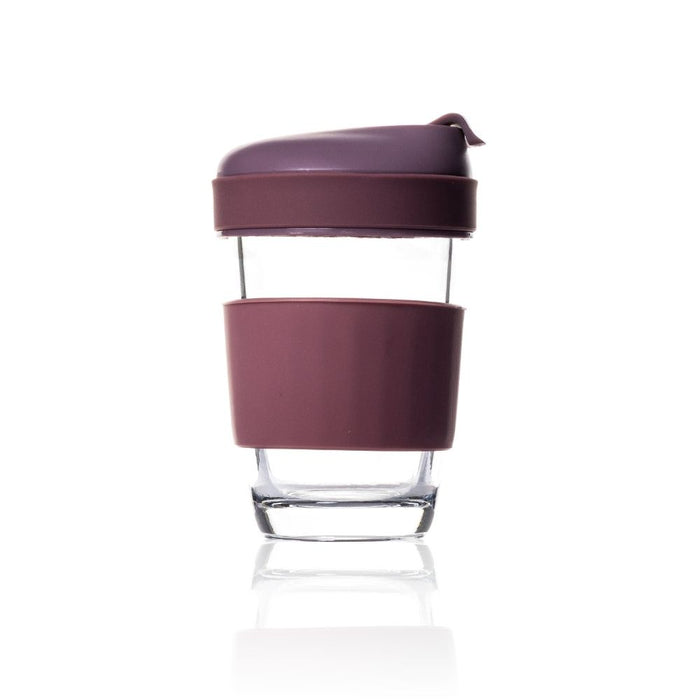 Consol Glass Lugo Travel Mug With Plum Lid 320ml