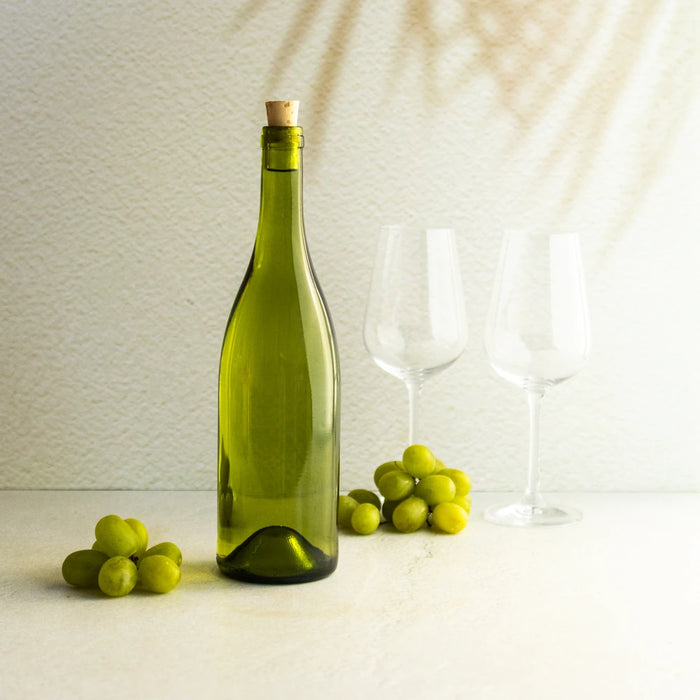Consol Glass Burgundy Wine Bottle 750ml with RL8 Cork Lid