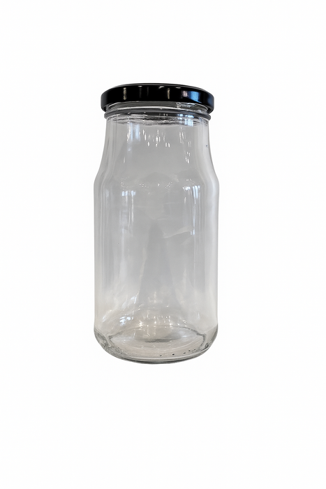 Consol Glass Sauce Bottle 455ml with Black Lid