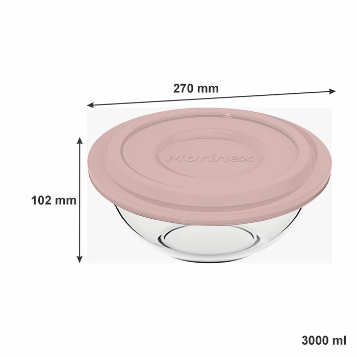 Marinex Mix Bowl 3000ml (3L) with Pink Lid