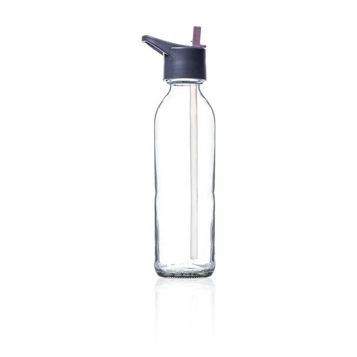 Consol Glass Sleek with Straw Lid 500ml