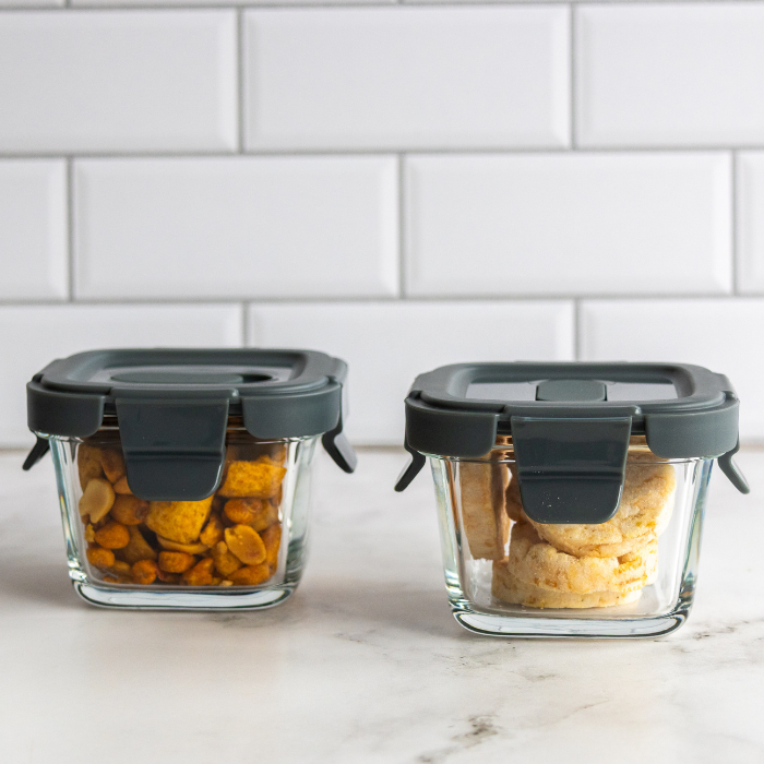 Consol Glass Square Baby Container 160ml 2 Pack