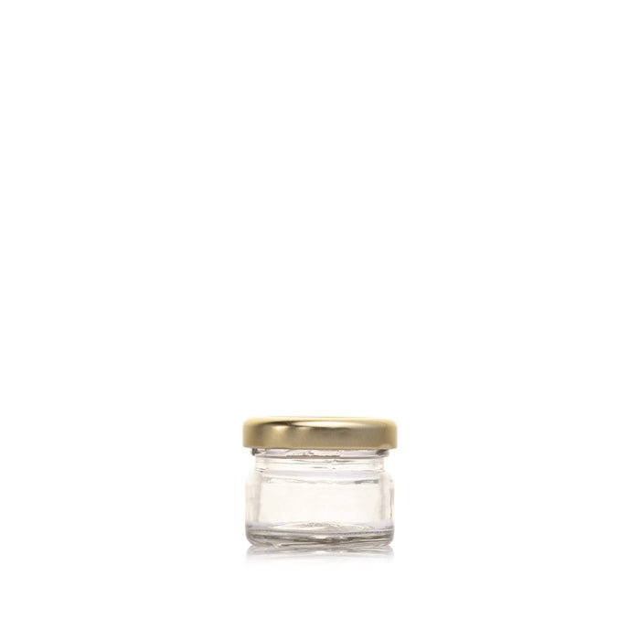 Consol Glass Mini Jar 28ml with Gold lid (48 Carton Pack)