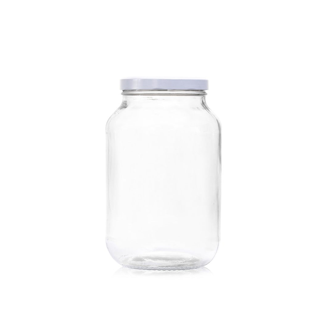 Consol Glass Catering Jar 3000ml (3L) with White lid