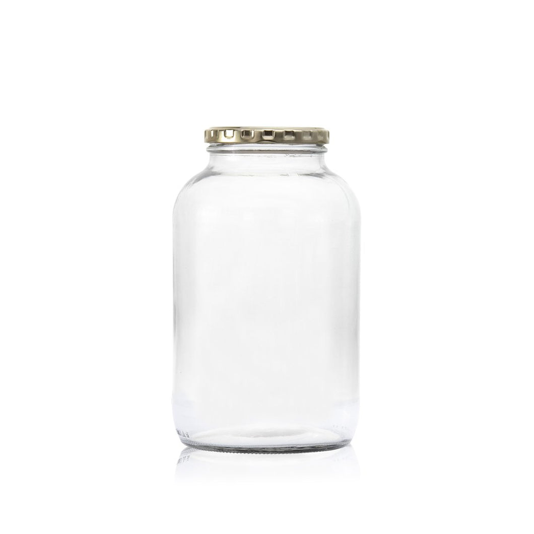 Consol Glass Catering Jar 2000ml (2L) with Gold lid