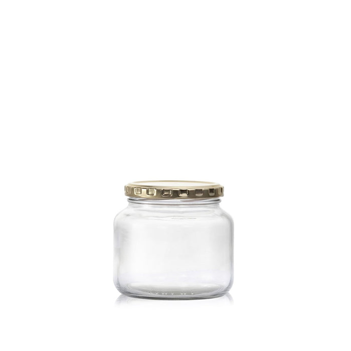 Consol Glass Chutney Jar 500ml with Gold lid (12 Carton Pack)