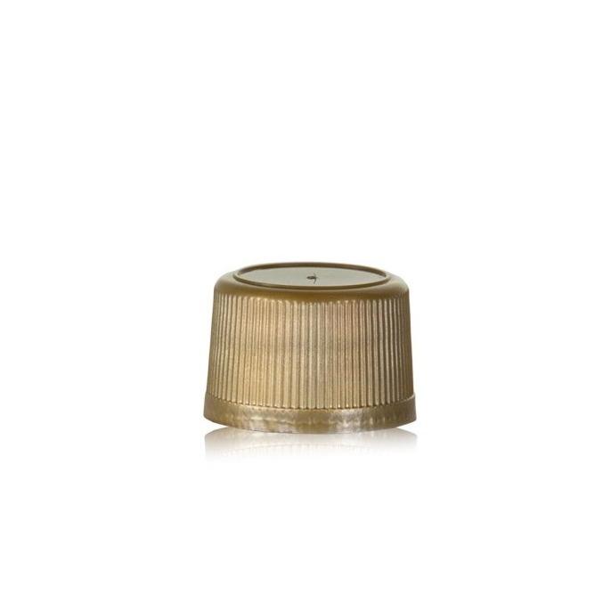 18mm Garanzia ROPP Plastic Lid (with seal & lined) Gold