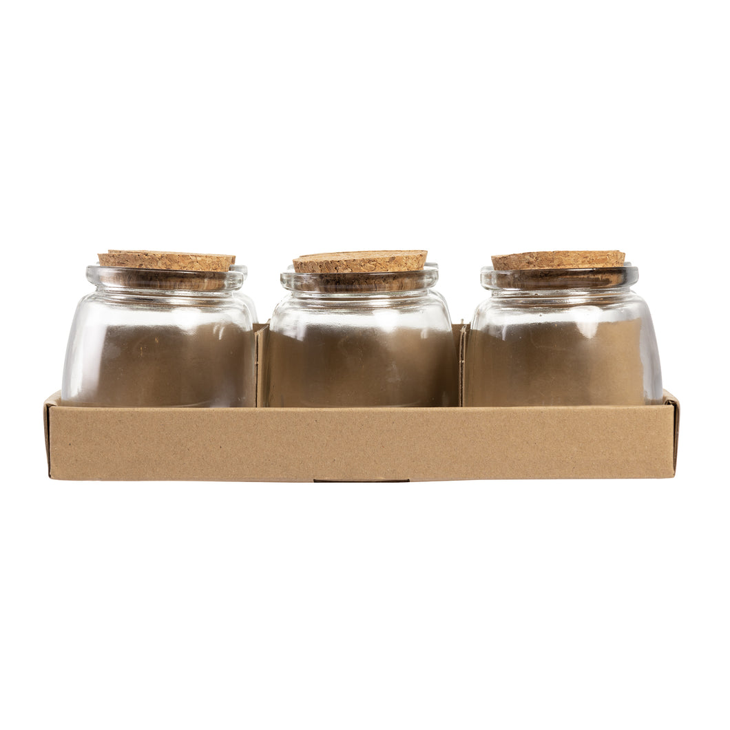 Round Bottle & Cork Lid 260ml 6 Pack