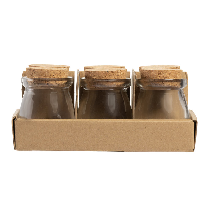 Round Bottle & Cork Lid 100ml 6 Pack