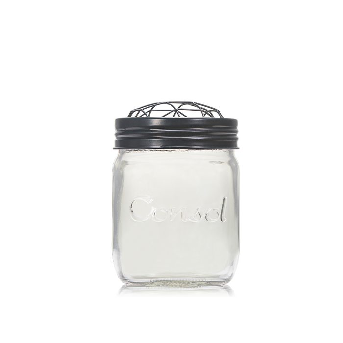 Consol Glass Preserve Jar 500ml with Dark Navy Mesh Lid