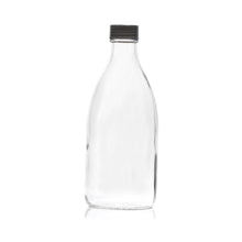 Load image into Gallery viewer, Consol Glass Milk/Fruit Juice Glass Bottle 1000ml (1L) with Grey lid
