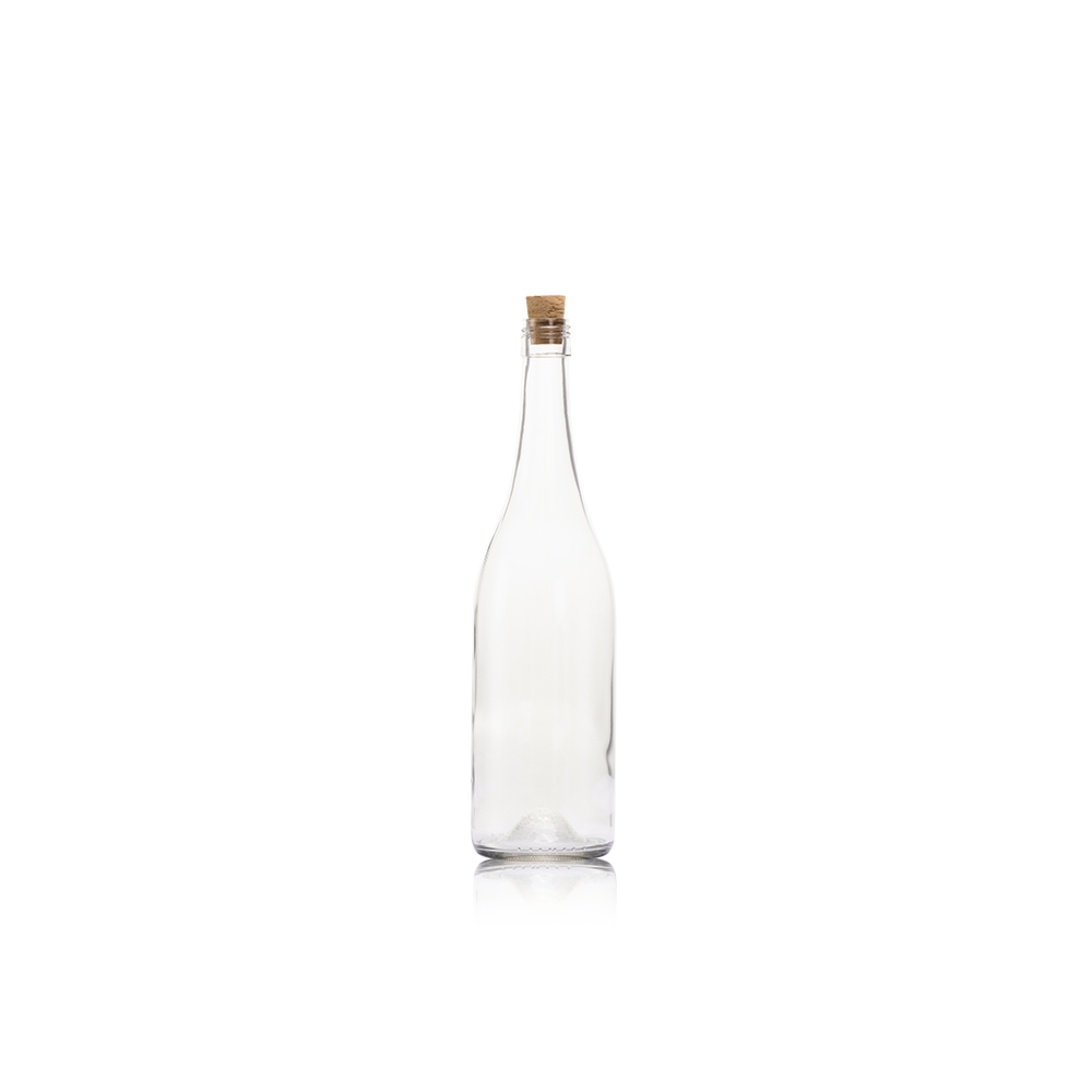 Consol Glass Burgundy Bottle 750ml with Cork Lid