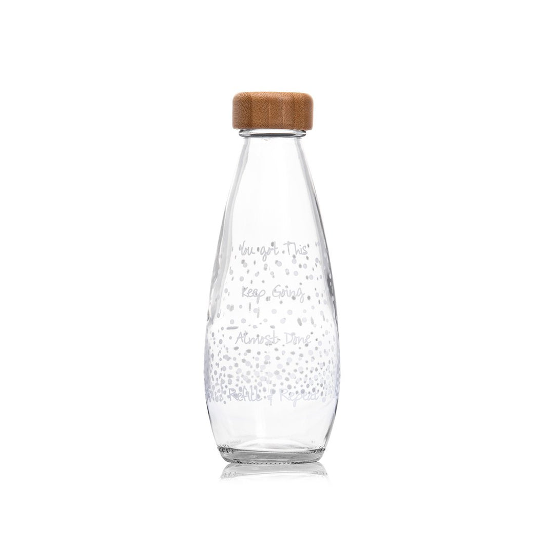 Consol Glass Droplet Bubbles Bottle 500ml