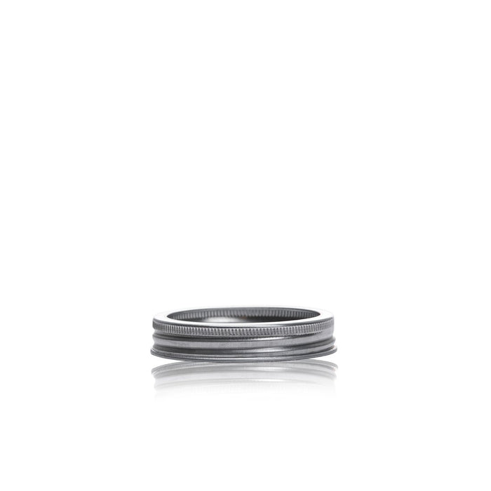 63mm Screw Ring Metal Lid Silver