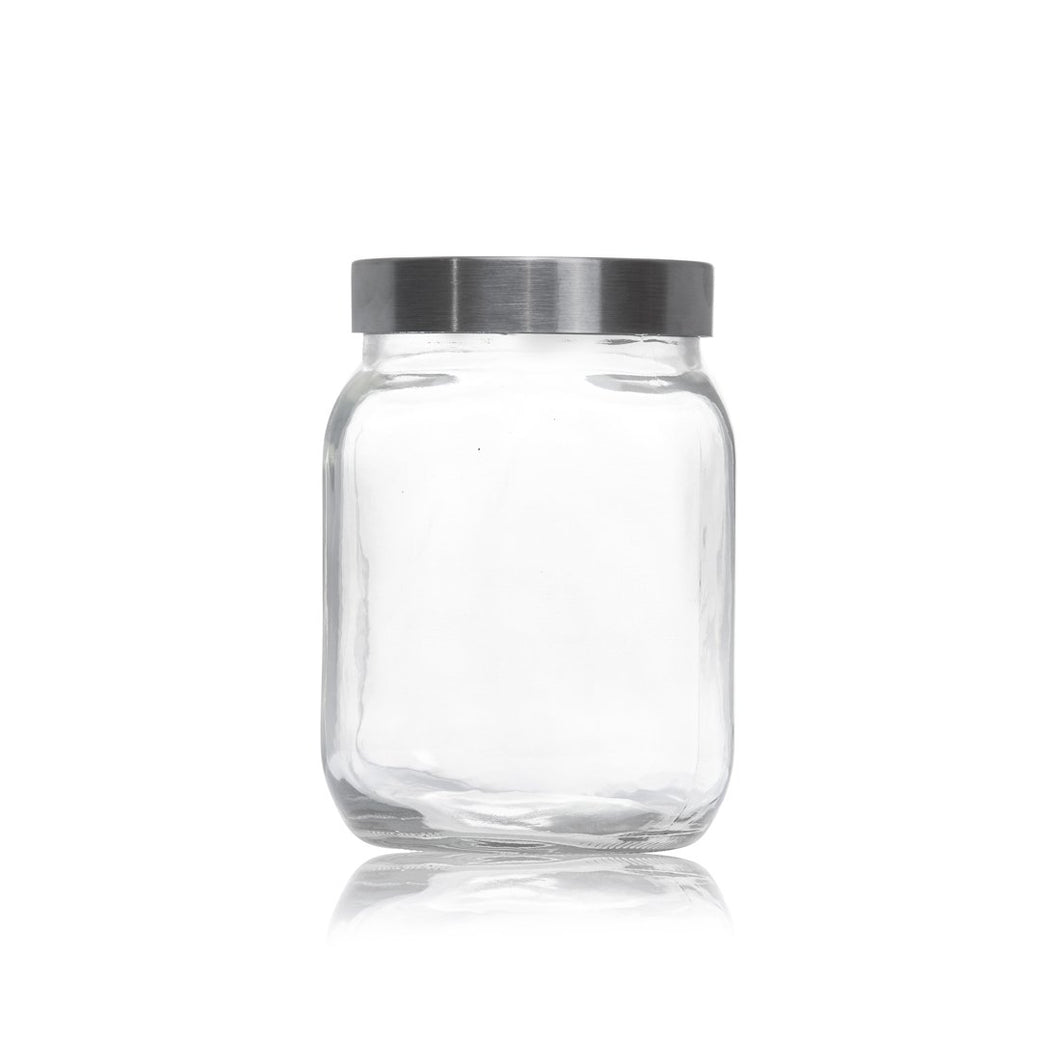 Consol Glass Cookie Jar 2000ml (2L) with Stainless Steel lid