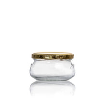 Load image into Gallery viewer, Porzione Glass Jar 212ml with Gold lid
