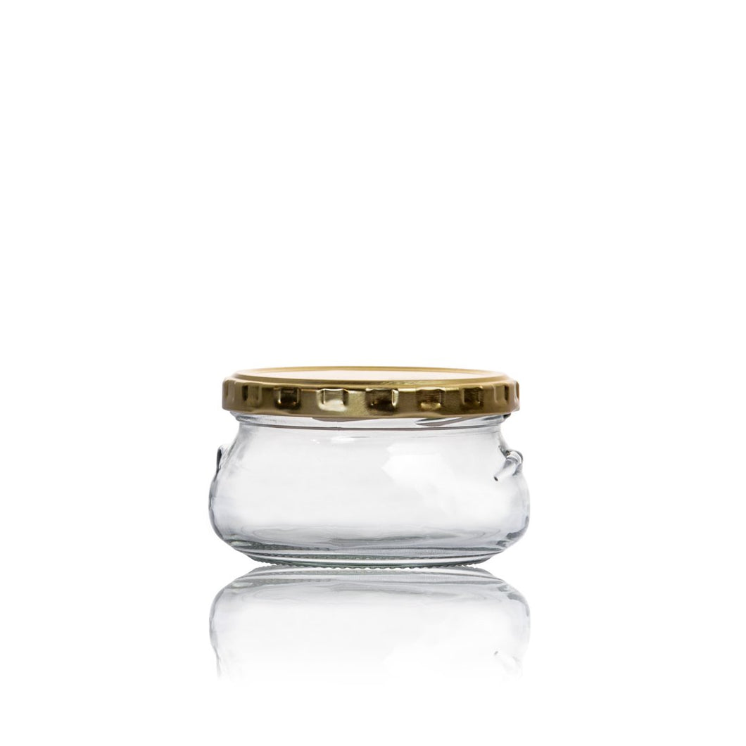 Porzione Glass Jar 212ml with Gold lid