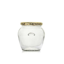 Load image into Gallery viewer, Orcio Glass Jar 580ml with Gold lid
