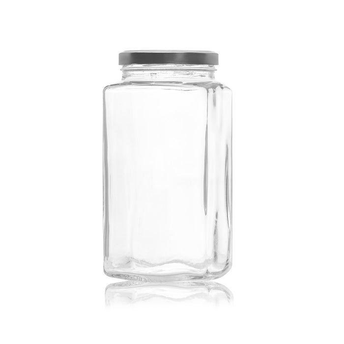 Evolution Glass Jar 3100ml (3.1L) with Silver lid