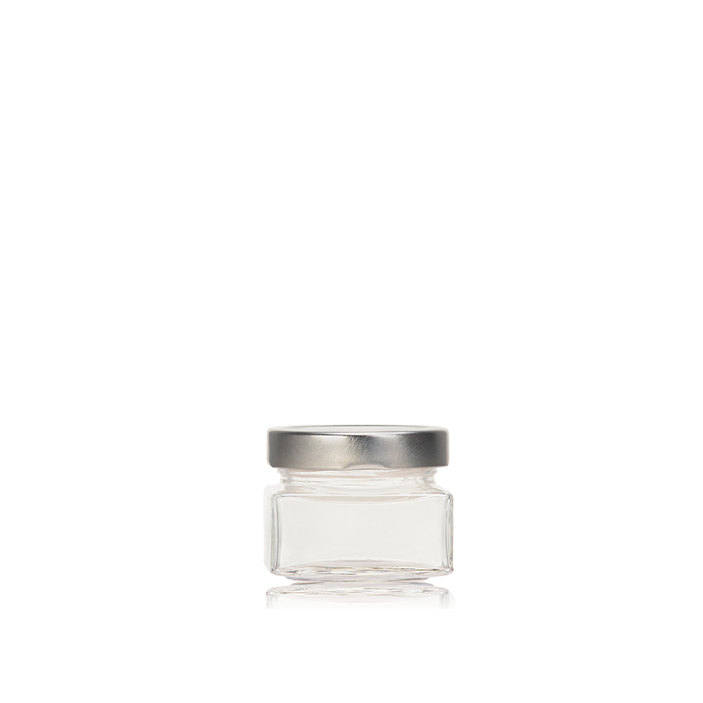Evolution Glass Jar 156ml with Silver Lid