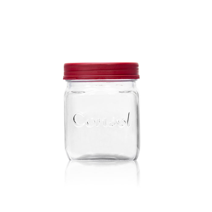 Consol Glass Preserve Jar 500ml with Coloured Lid