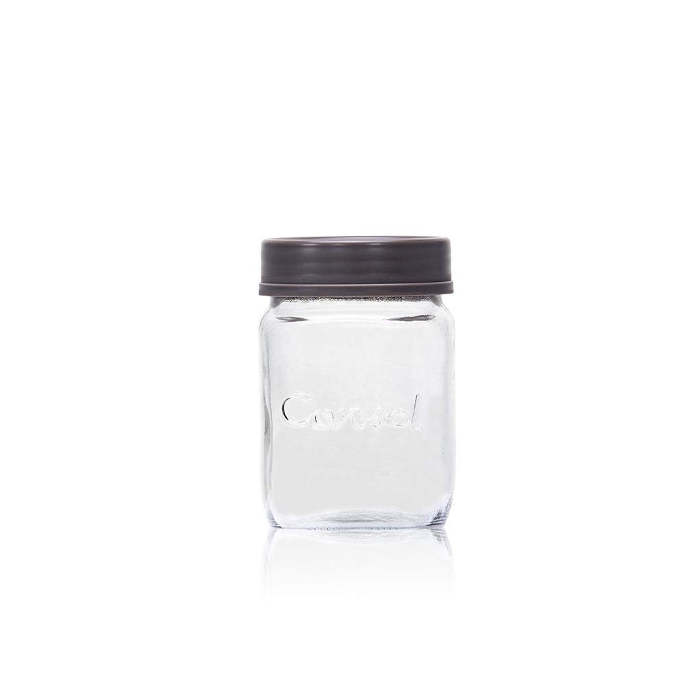 Consol Glass Preserve Jar 250ml with Coloured Lid