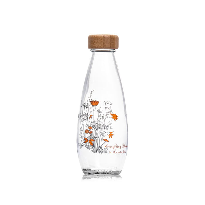 Consol Glass Droplet Flower Sketch Bottle 500ml